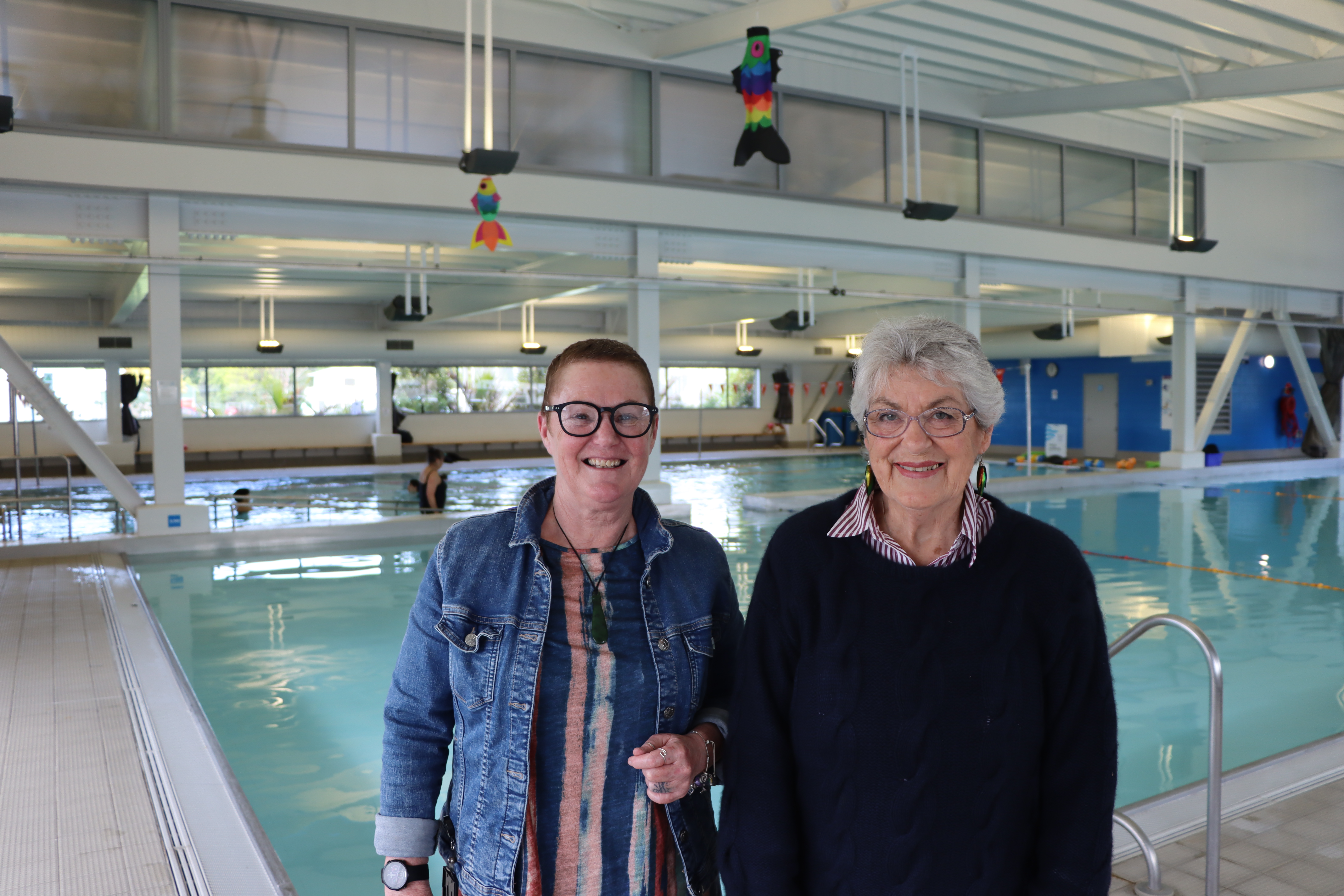 Kay Lindsay and Hilary Keenan at Huia Pool